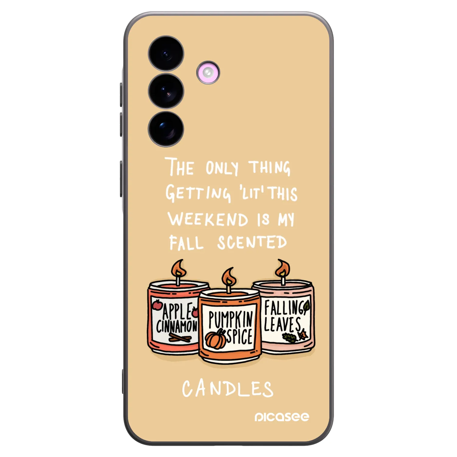Picasee silikonski črni ovitek za Samsung Galaxy A57 5G - Candles