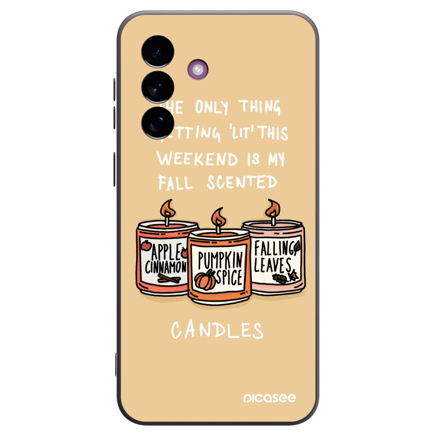 Picasee silikonski črni ovitek za Samsung Galaxy A37 - Candles