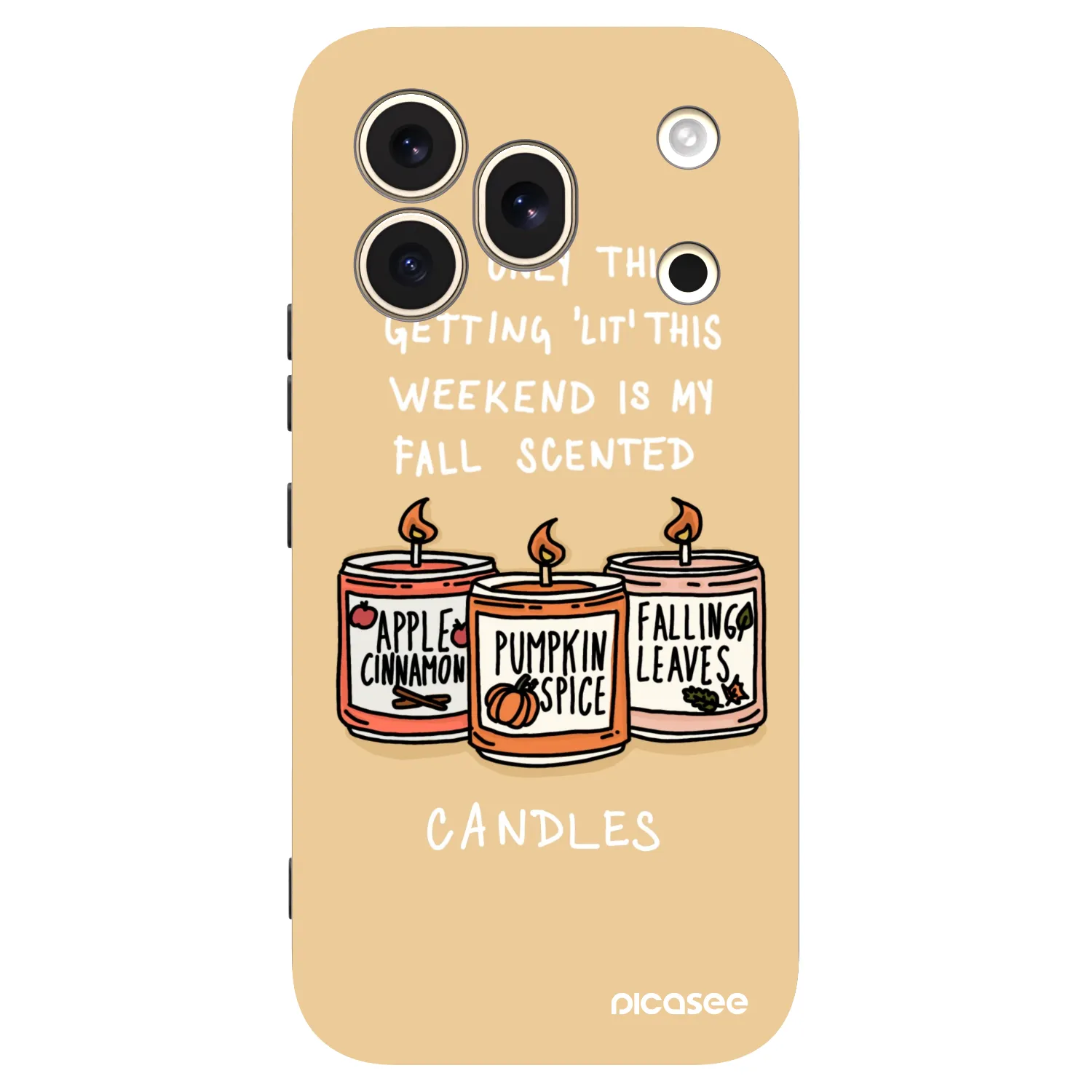 Picasee silikonski črni ovitek za Honor 600 Pro - Candles