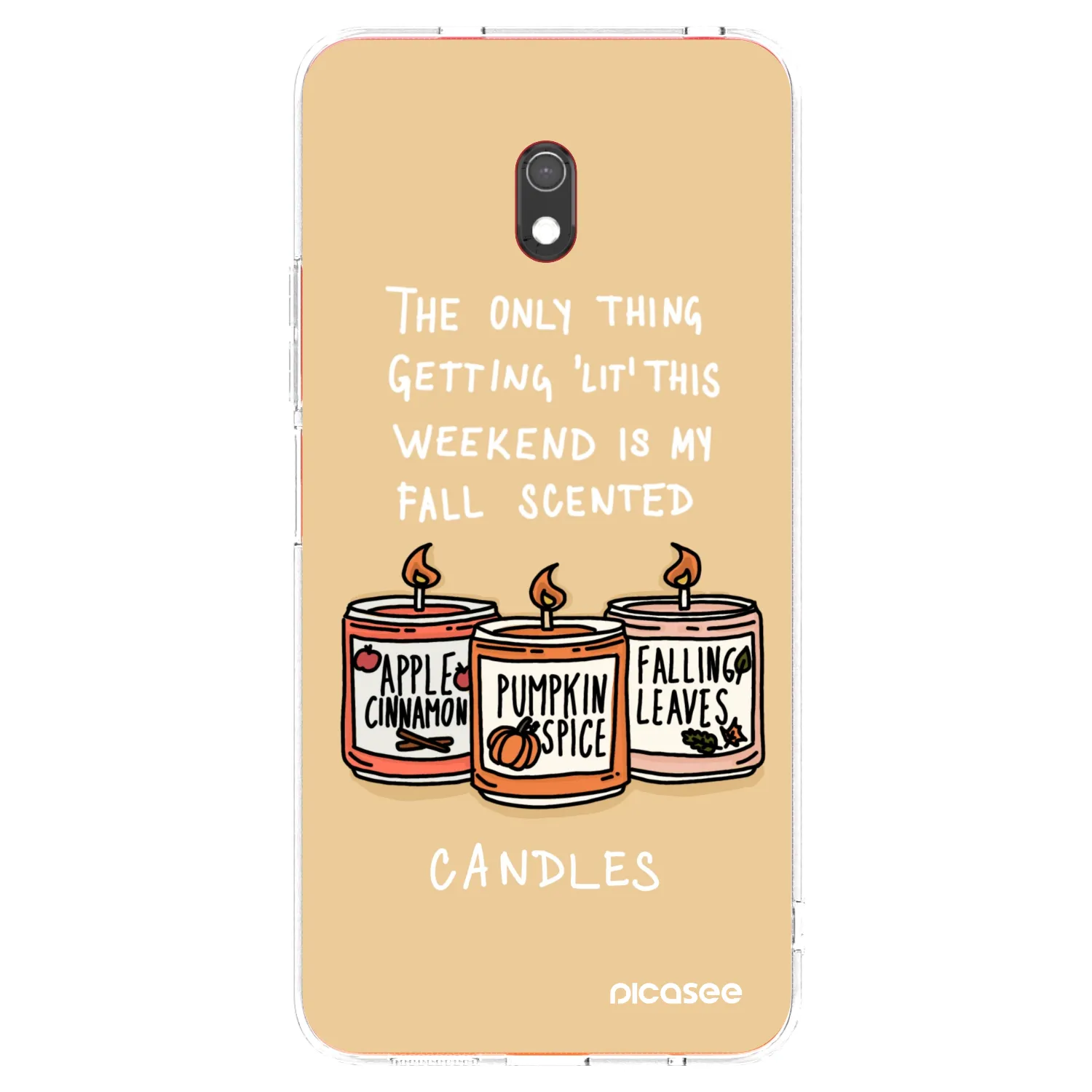Picasee silikonski prozorni ovitek za Xiaomi Redmi 8A - Candles