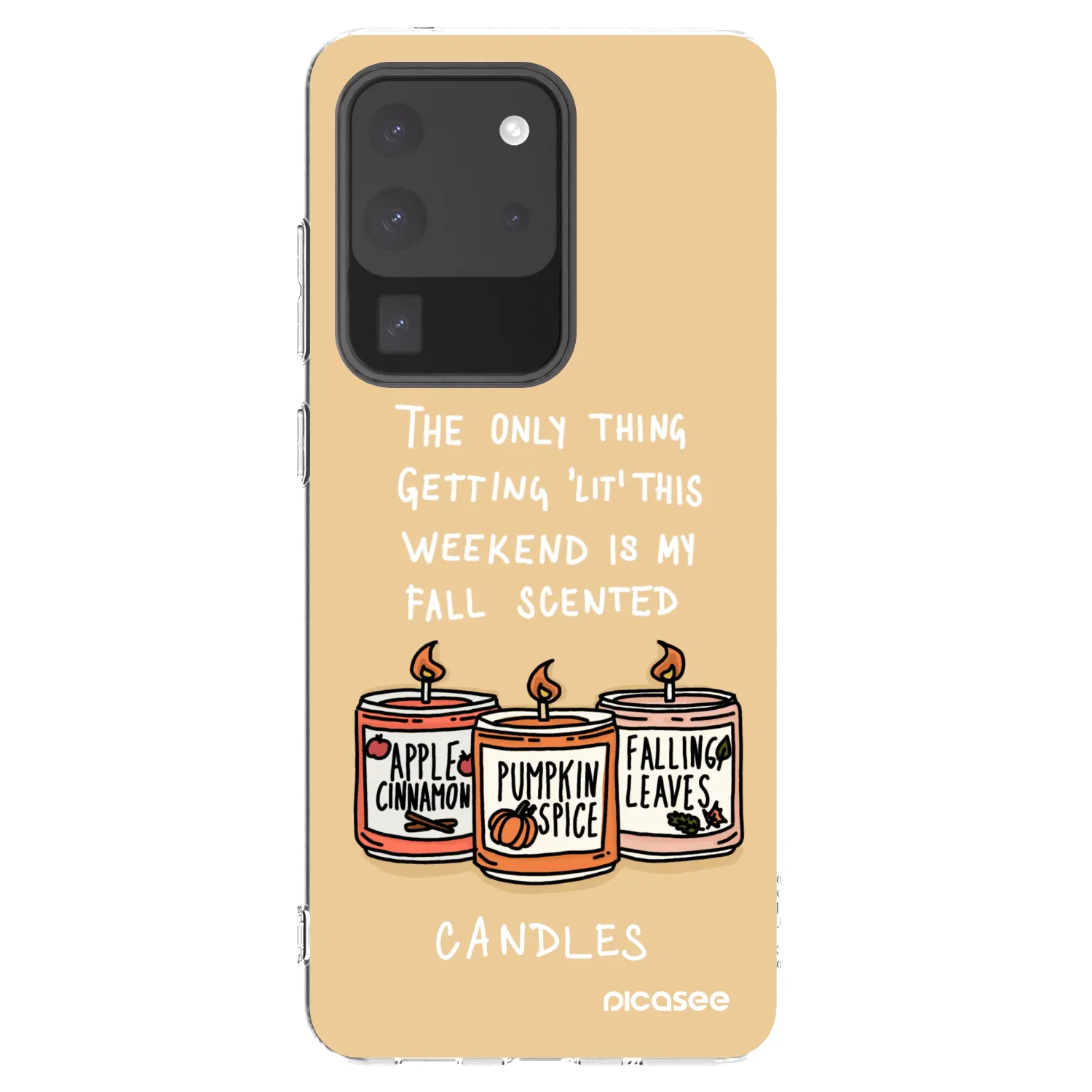 Picasee silikonski prozorni ovitek za Samsung Galaxy S20 Ultra 5G G988F - Candles