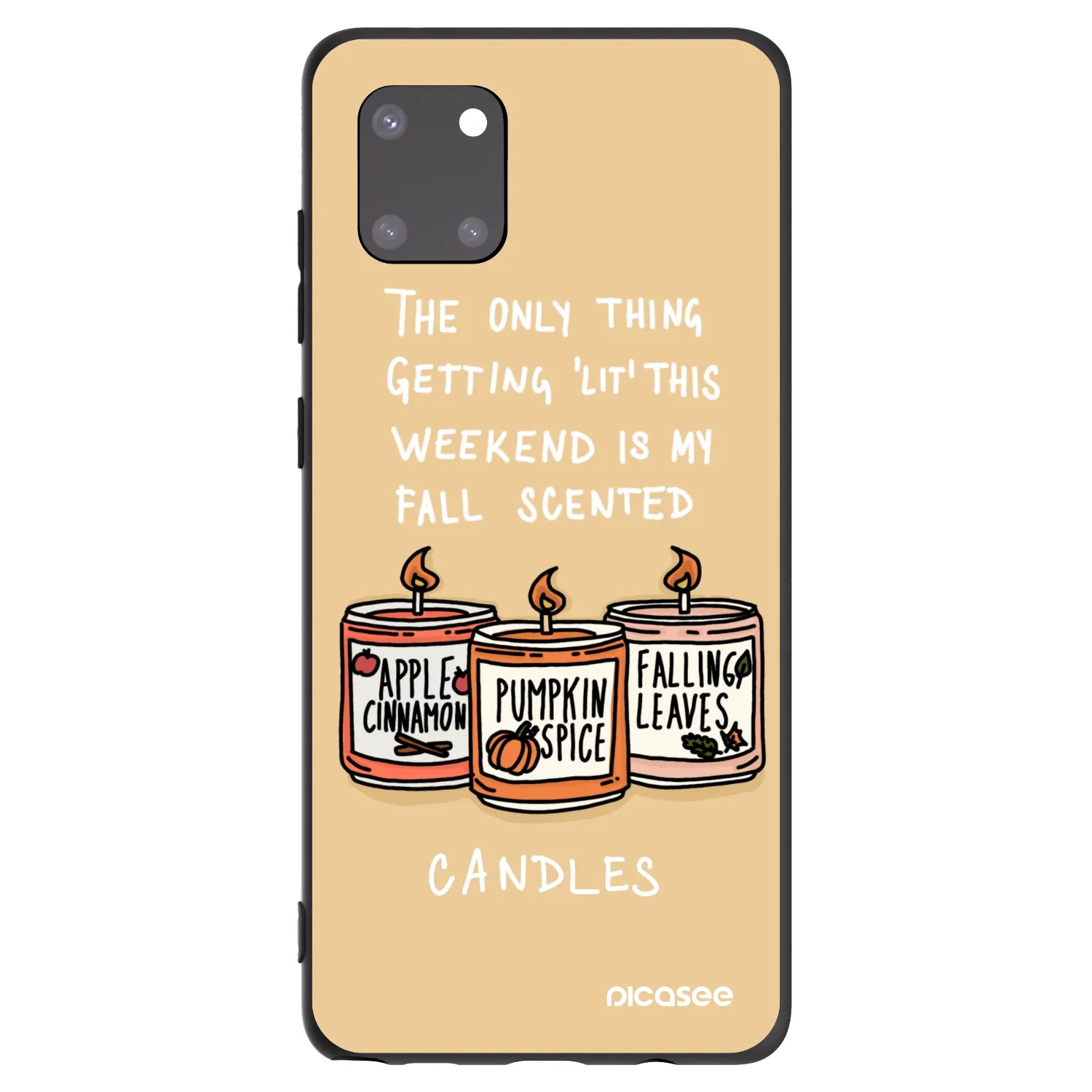 Picasee silikonski črni ovitek za Samsung Galaxy Note 10 Lite N770F - Candles