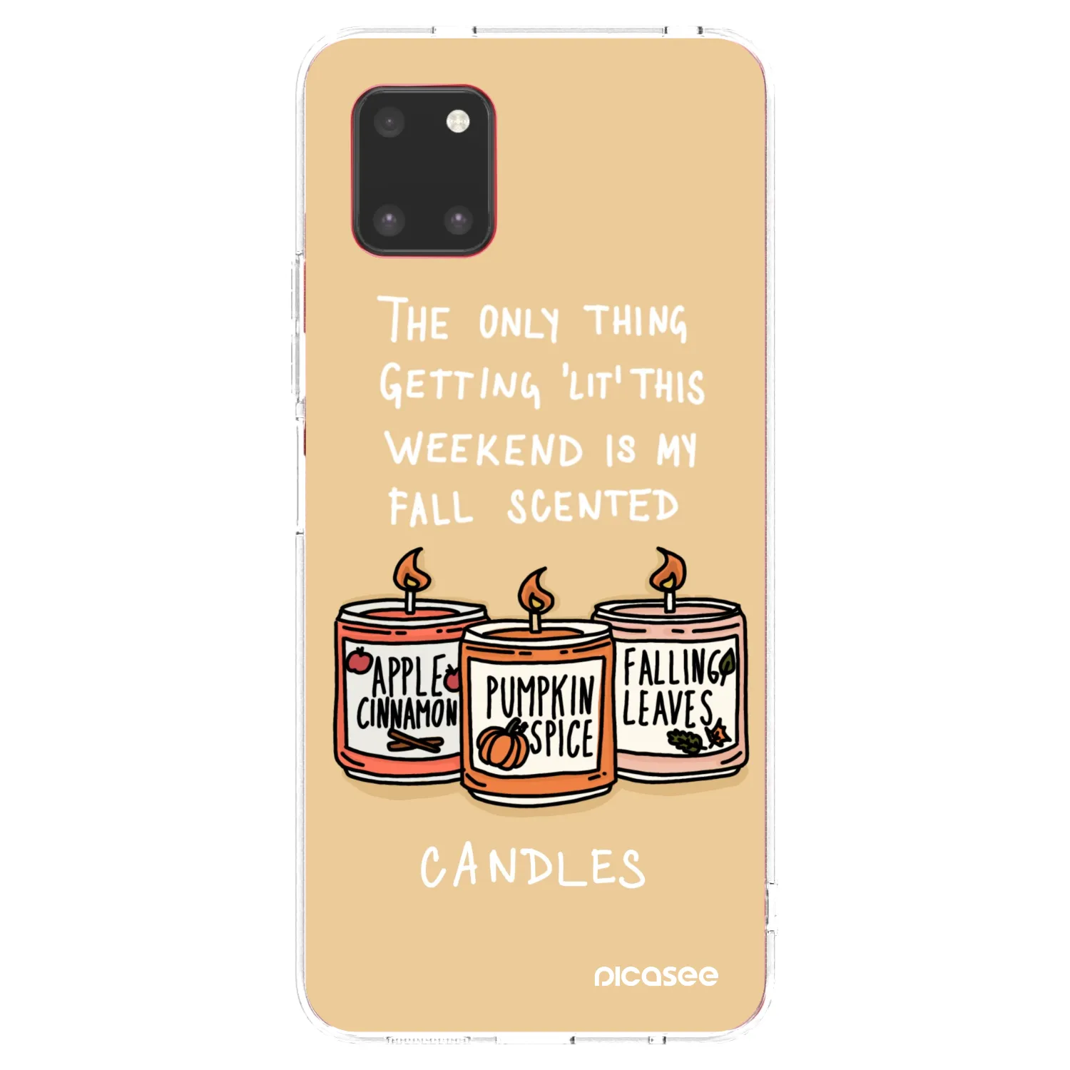 Picasee silikonski prozorni ovitek za Samsung Galaxy Note 10 Lite N770F - Candles