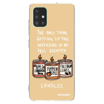 Picasee silikonski prozorni ovitek za Samsung Galaxy M51 M515F - Candles