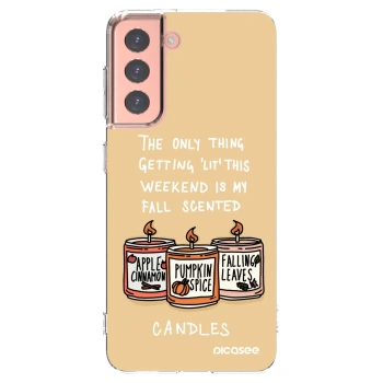 Picasee silikonski prozorni ovitek za Samsung Galaxy S21 5G G991B - Candles