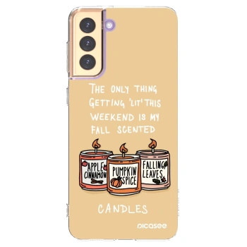 Picasee silikonski prozorni ovitek za Samsung Galaxy S21+ 5G G996F - Candles