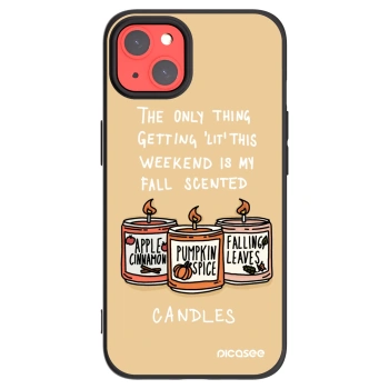 Picasee silikonski črni ovitek za Apple iPhone 13 - Candles