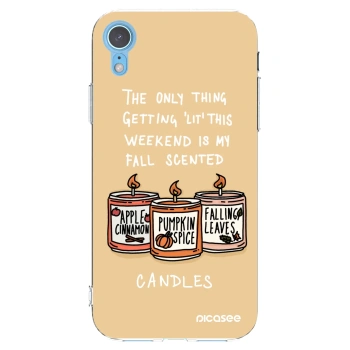 Picasee silikonski prozorni ovitek za Apple iPhone XR - Candles