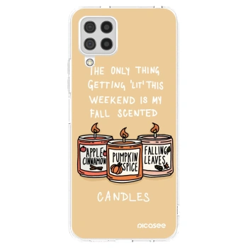 Picasee silikonski prozorni ovitek za Samsung Galaxy A22 A225F 4G - Candles