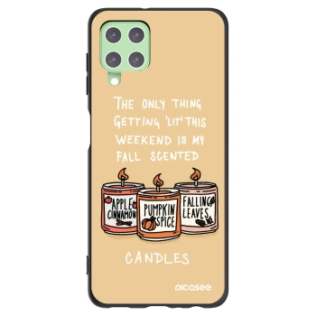 Picasee silikonski črni ovitek za Samsung Galaxy A22 A225F 4G - Candles