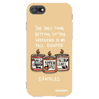 Picasee silikonski prozorni ovitek za Apple iPhone SE 2022 - Candles