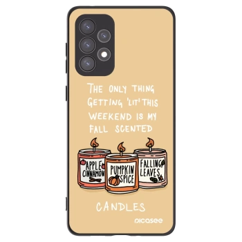 Picasee silikonski črni ovitek za Samsung Galaxy A73 5G - Candles