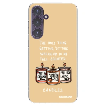 Picasee silikonski prozorni ovitek za Samsung Galaxy S24+ S926B 5G - Candles