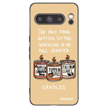 Picasee silikonski črni ovitek za Google Pixel 8 Pro - Candles
