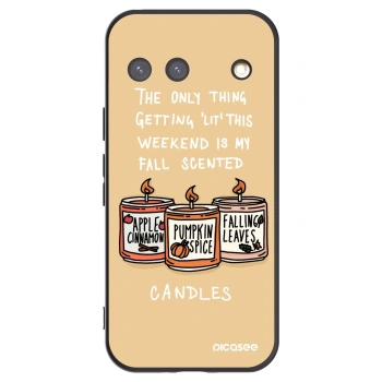 Picasee silikonski črni ovitek za Google Pixel 9 - Candles