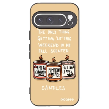Picasee silikonski črni ovitek za Google Pixel 9 Pro XL - Candles