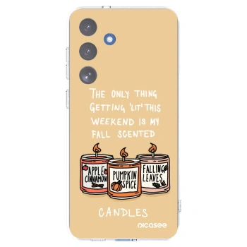 Picasee silikonski prozorni ovitek za Samsung Galaxy S25 FE 5G - Candles
