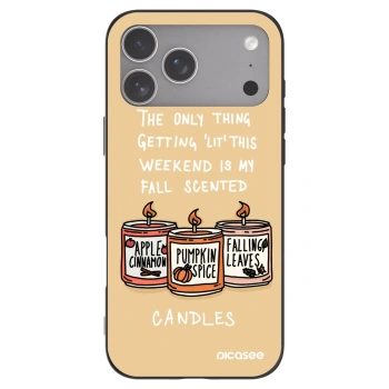 Picasee silikonski črni ovitek za Apple iPhone 18 Pro Max - Candles