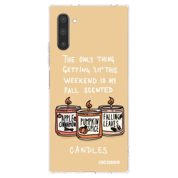 Picasee silikonski prozorni ovitek za Samsung Galaxy Note 10 N970F - Candles