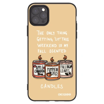 Picasee silikonski črni ovitek za Apple iPhone 11 Pro Max - Candles