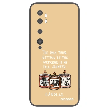Picasee silikonski črni ovitek za Xiaomi Mi Note 10 (Pro) - Candles