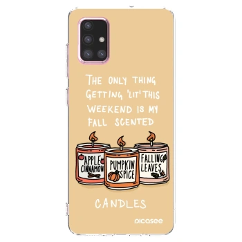 Picasee silikonski prozorni ovitek za Samsung Galaxy A71 A715F - Candles