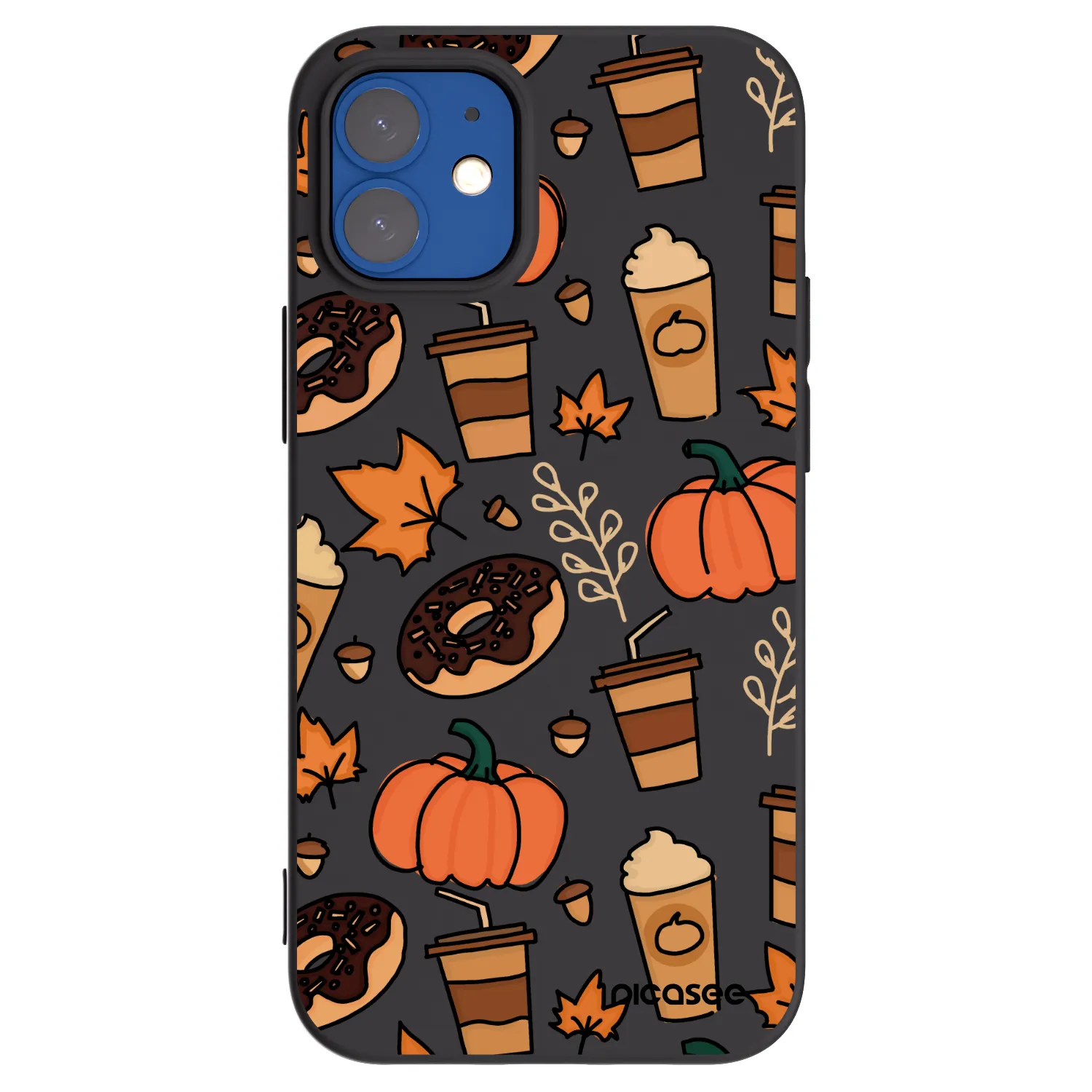 Picasee silikonski črni ovitek za Apple iPhone 12 mini - Fallovers
