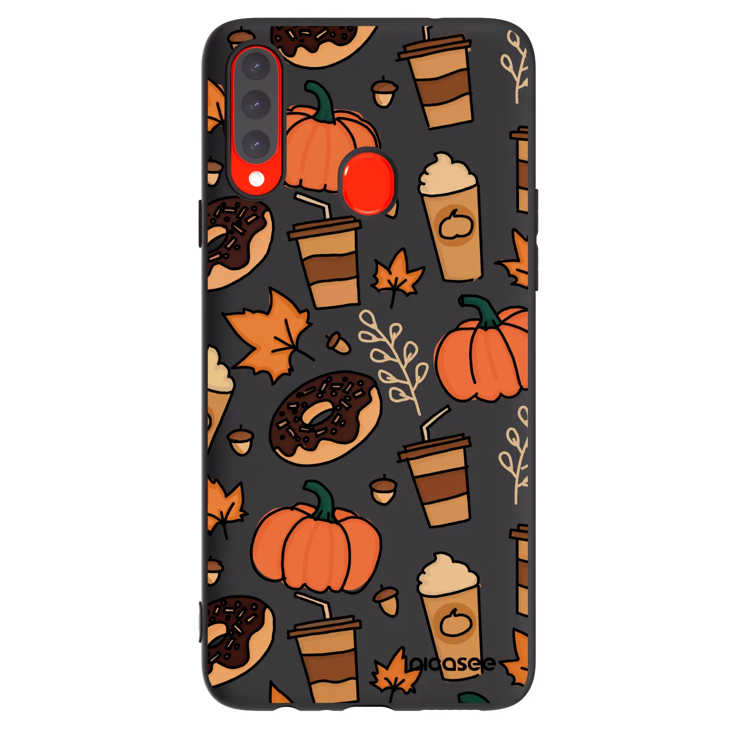 Picasee silikonski črni ovitek za Samsung Galaxy A20s - Fallovers