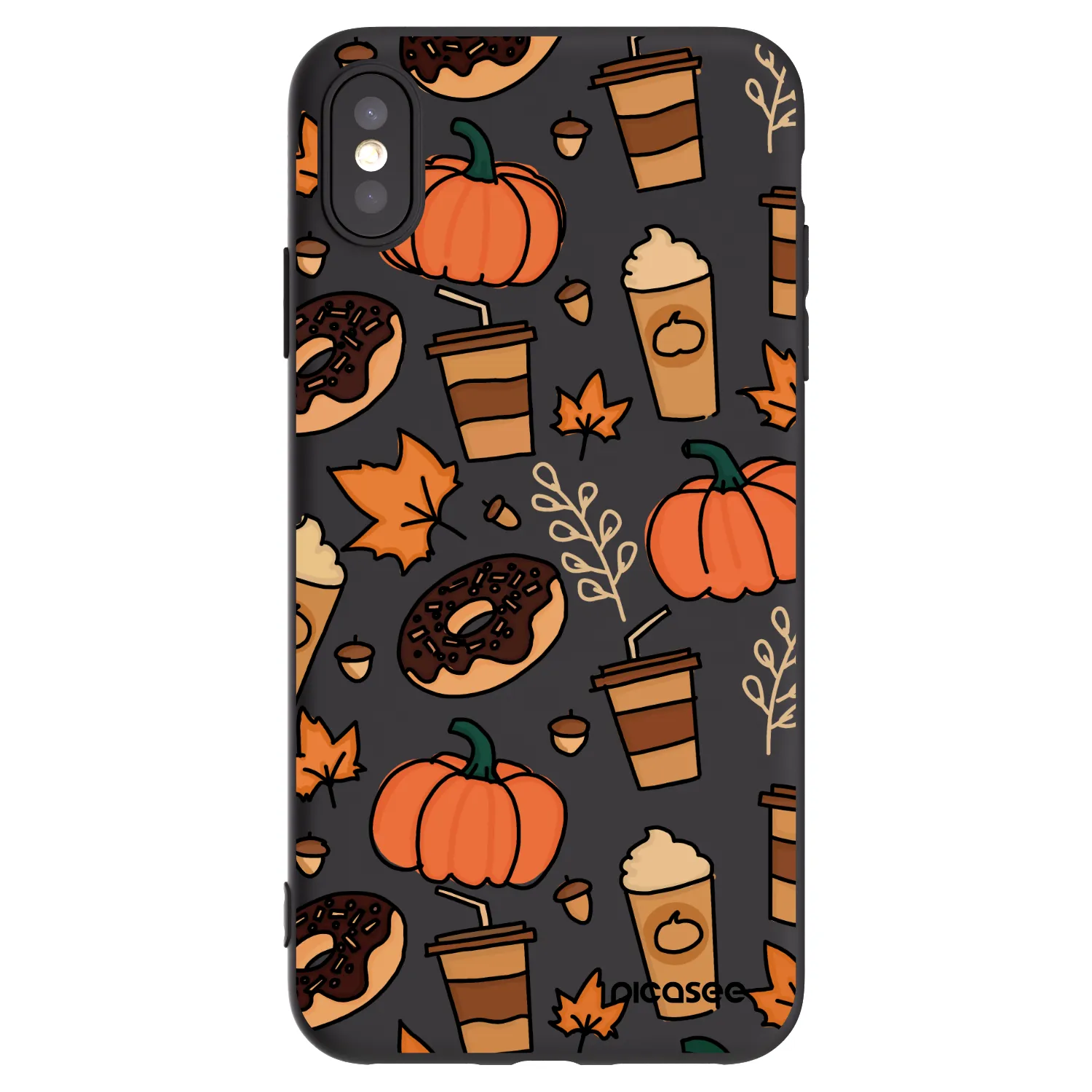 Picasee silikonski črni ovitek za Apple iPhone XS Max - Fallovers