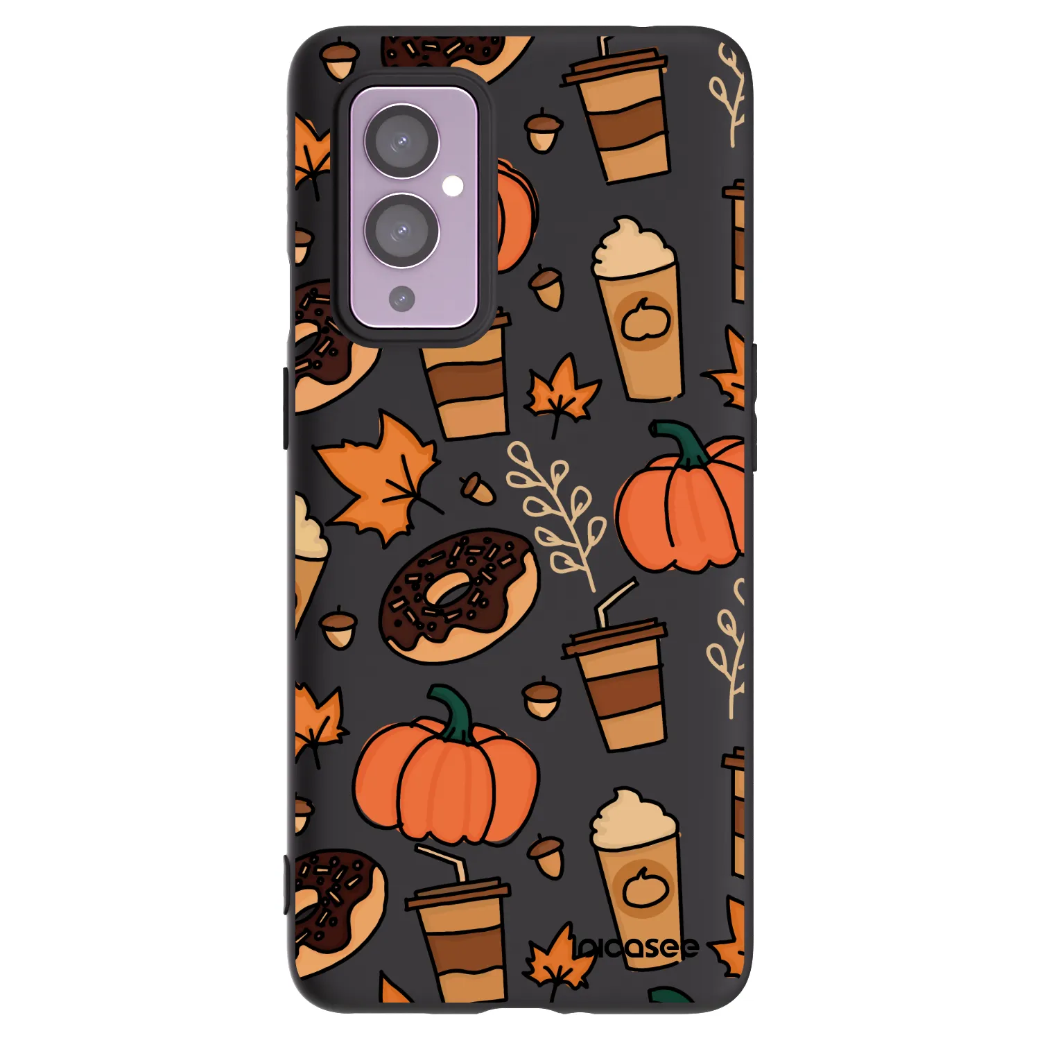 Picasee silikonski črni ovitek za OnePlus 9 - Fallovers