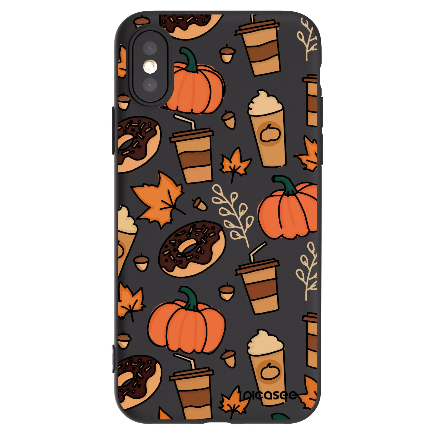 Picasee silikonski črni ovitek za Apple iPhone X/XS - Fallovers