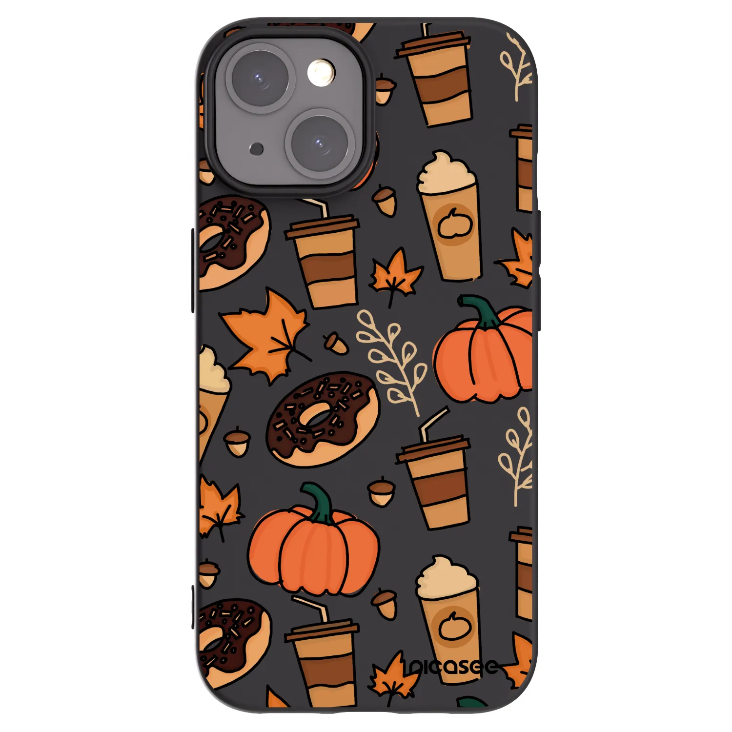 Picasee silikonski črni ovitek za Apple iPhone 15 - Fallovers