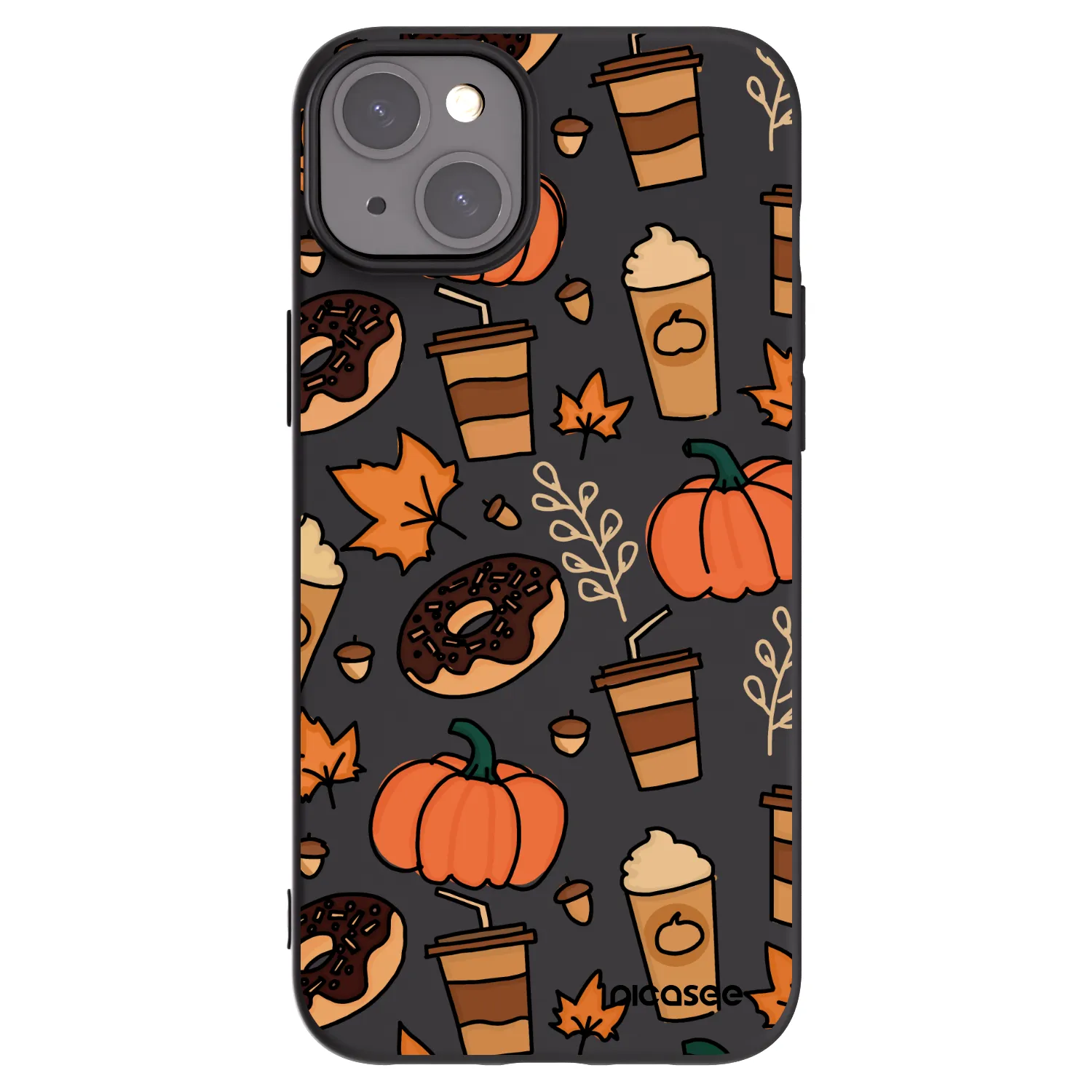 Picasee silikonski črni ovitek za Apple iPhone 15 Plus - Fallovers
