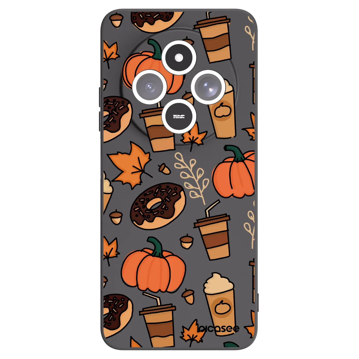 Picasee silikonski črni ovitek za Xiaomi Redmi 14C - Fallovers