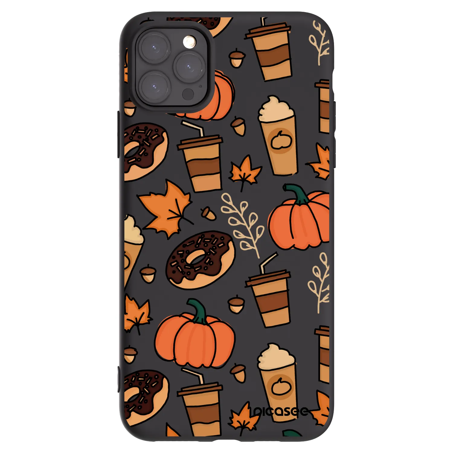 Picasee silikonski črni ovitek za Apple iPhone 11 Pro Max - Fallovers