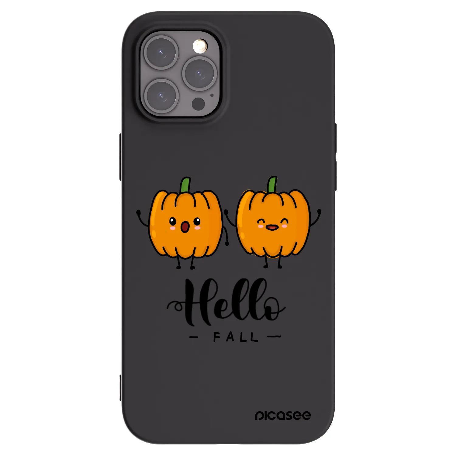 Picasee silikonski črni ovitek za Apple iPhone 12 Pro Max - Hallo Fall
