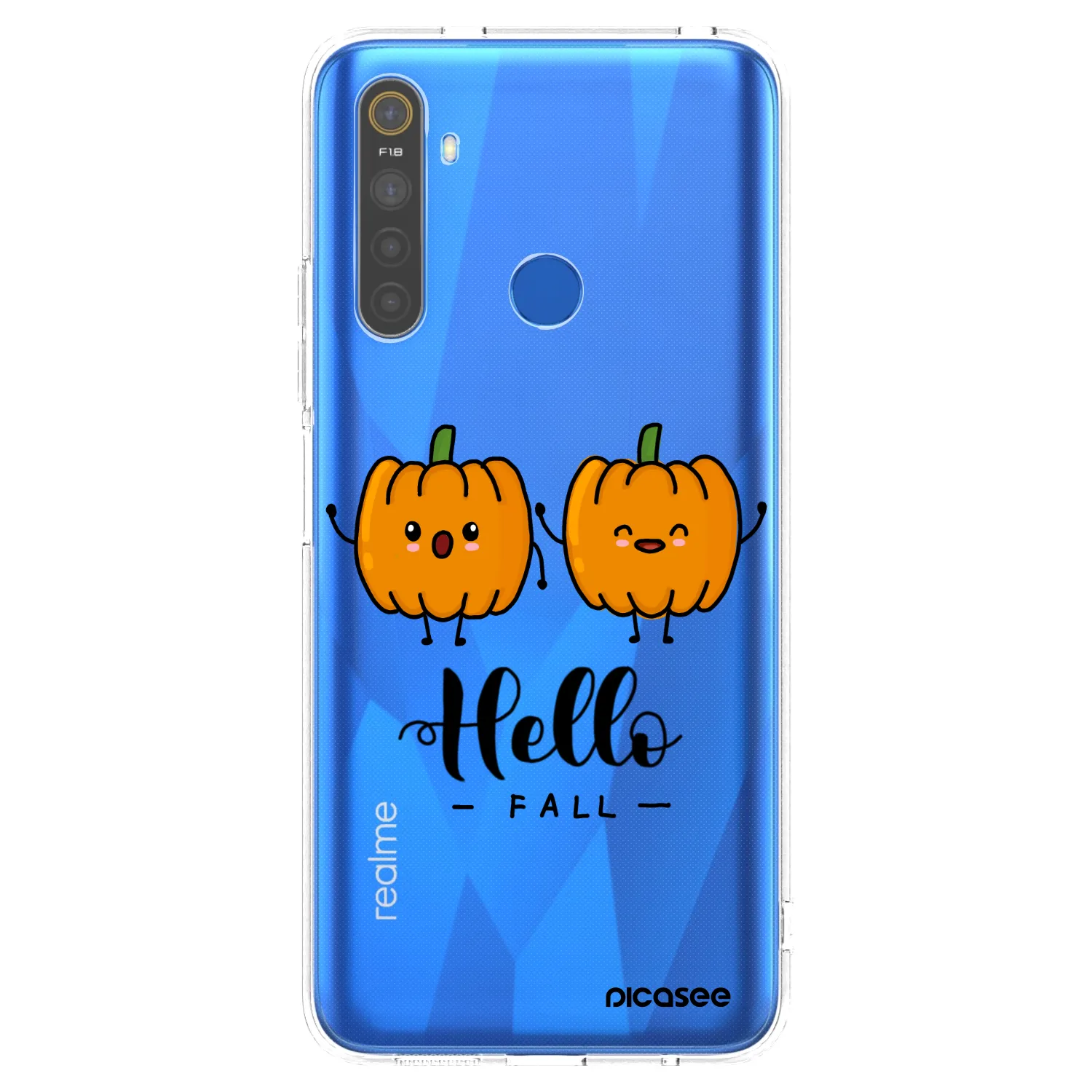Picasee silikonski prozorni ovitek za Realme 5 - Hallo Fall