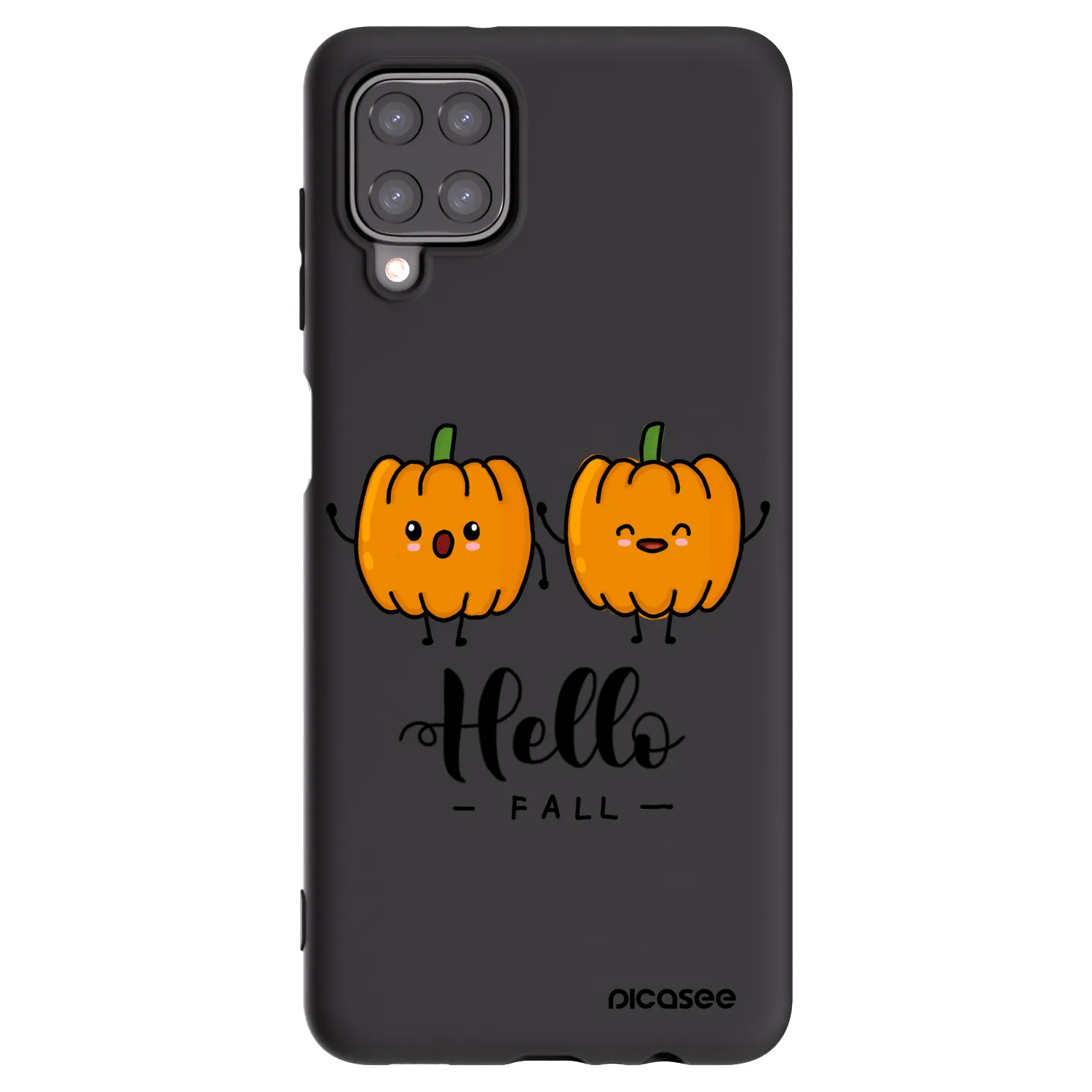 Picasee silikonski črni ovitek za Samsung Galaxy A12 A125F - Hallo Fall