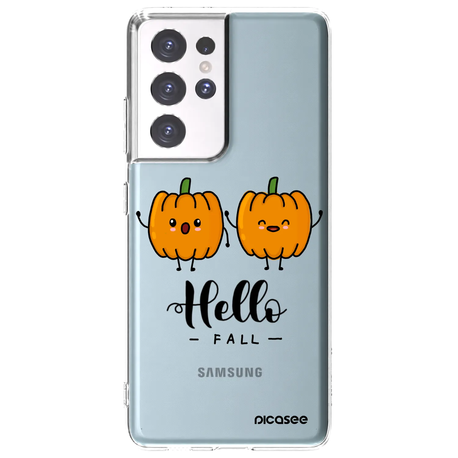 Picasee silikonski prozorni ovitek za Samsung Galaxy S21 Ultra 5G G998B - Hallo Fall