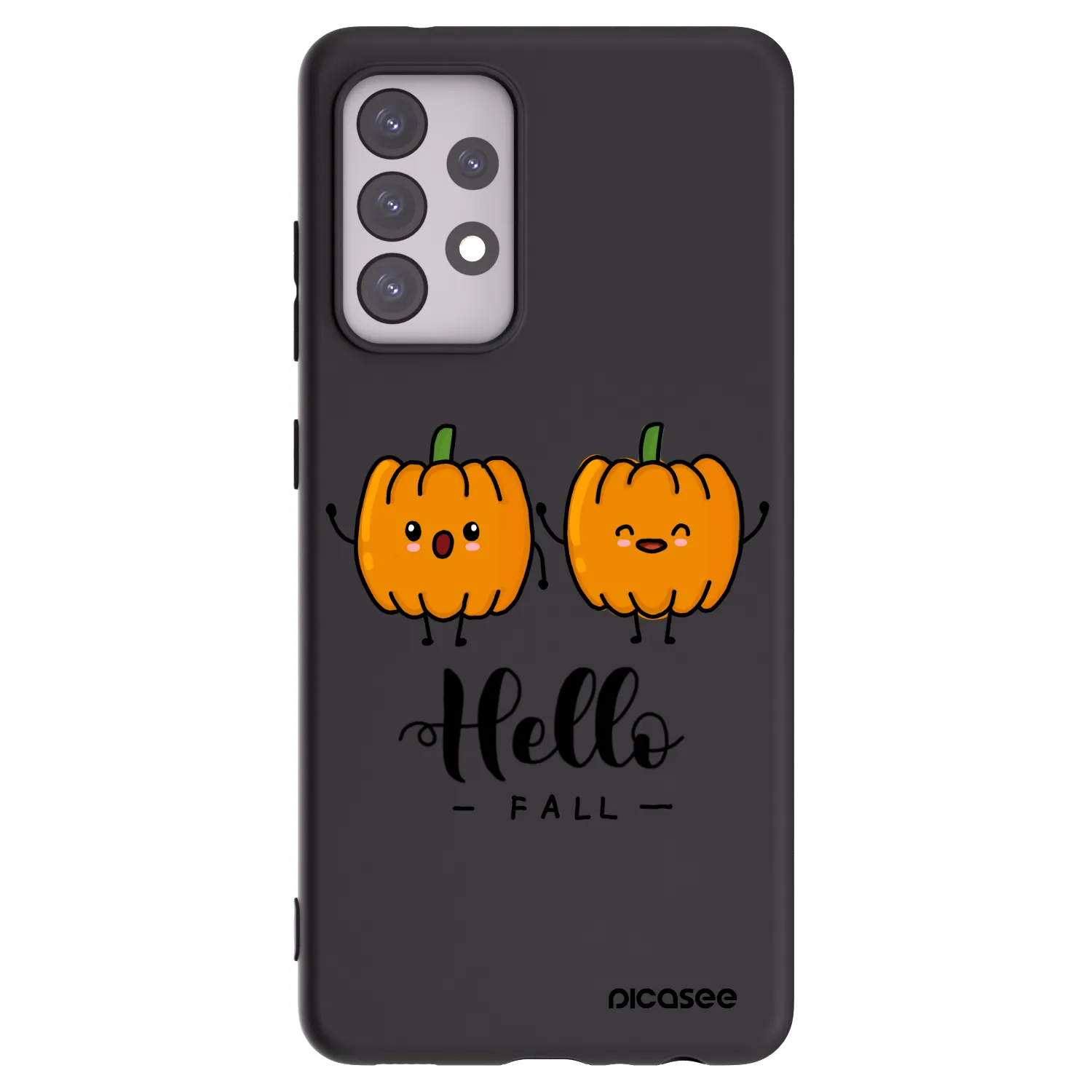 Picasee silikonski črni ovitek za Samsung Galaxy A52 5G A525F - Hallo Fall