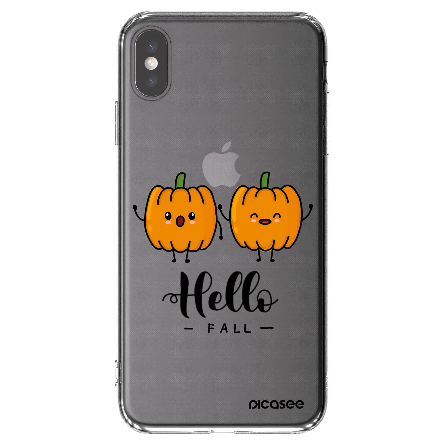 Picasee silikonski prozorni ovitek za Apple iPhone XS Max - Hallo Fall