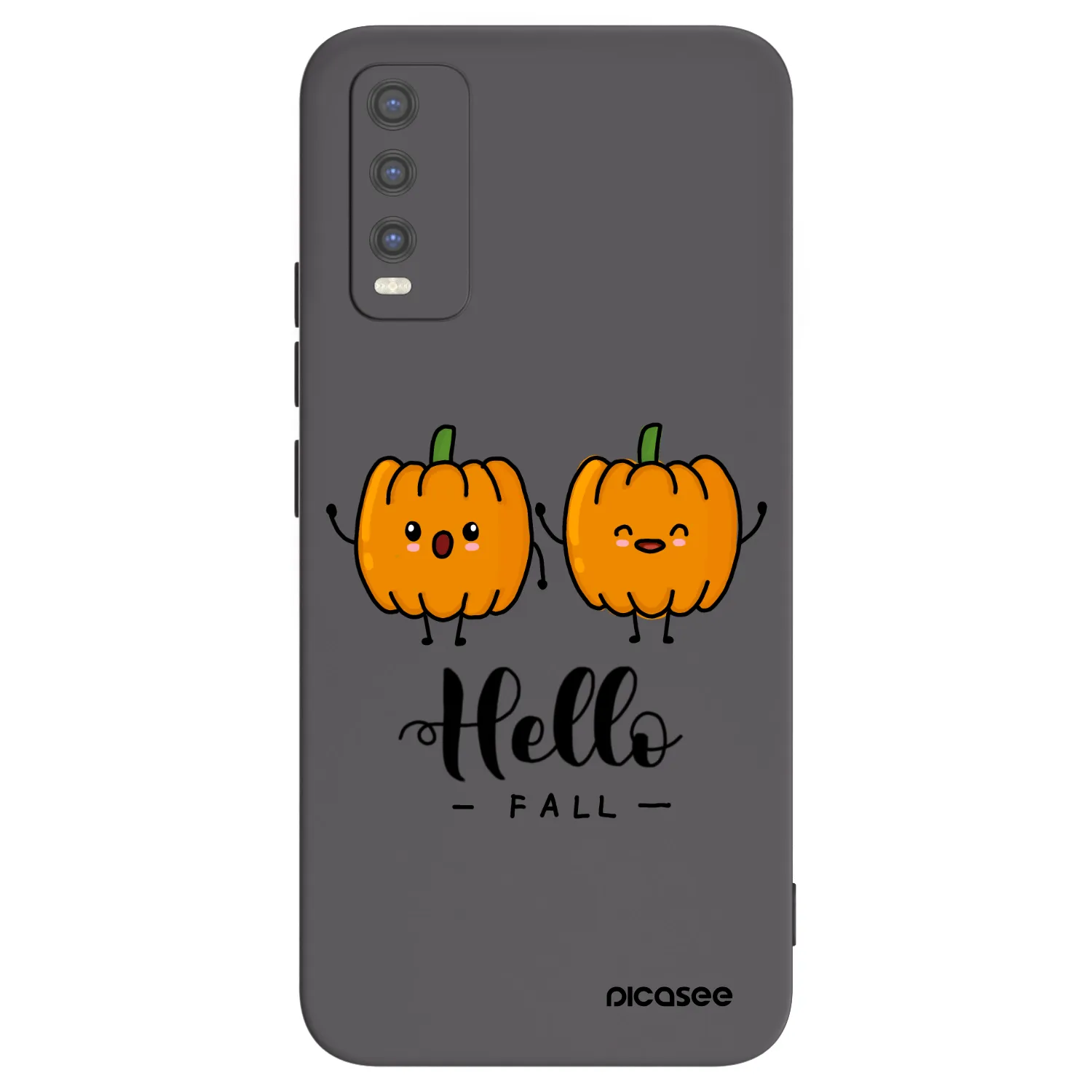 Picasee silikonski črni ovitek za Vivo Y20s - Hallo Fall