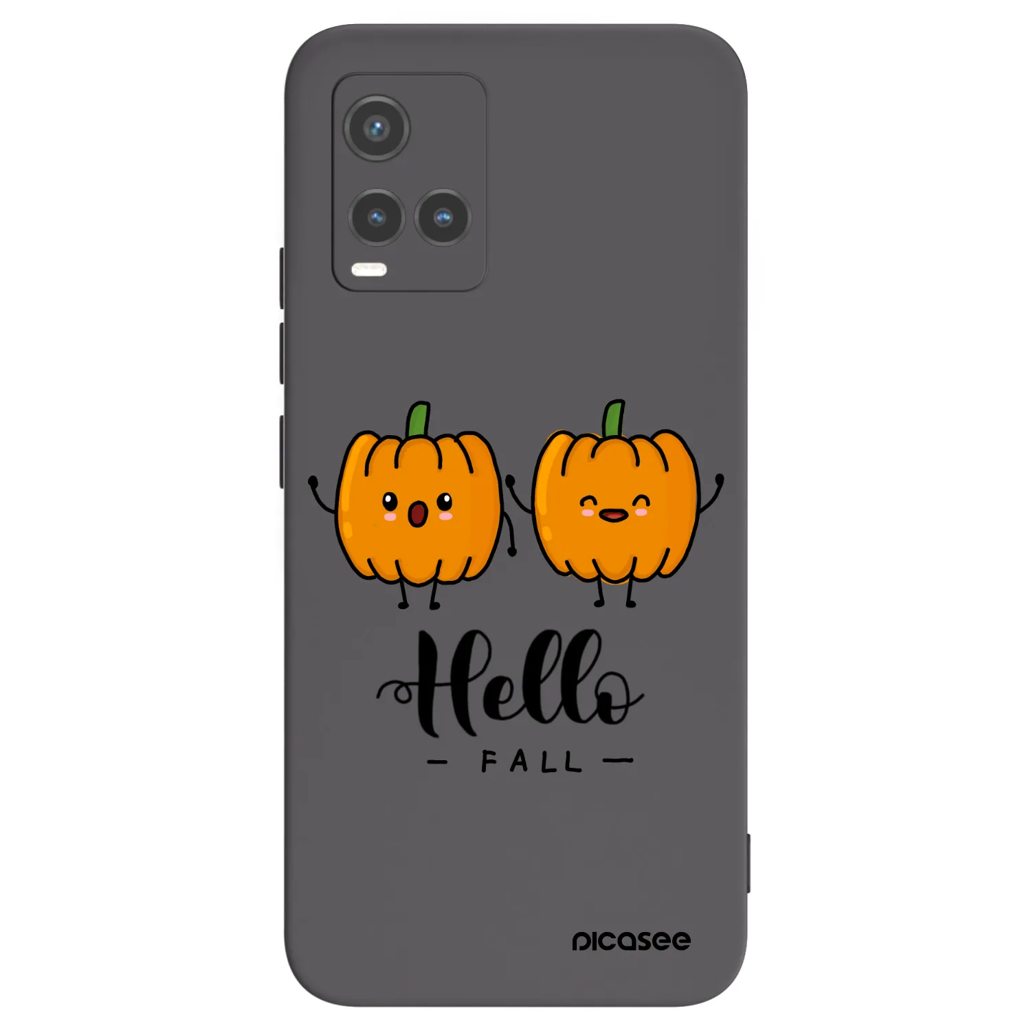 Picasee silikonski črni ovitek za Vivo Y33s - Hallo Fall