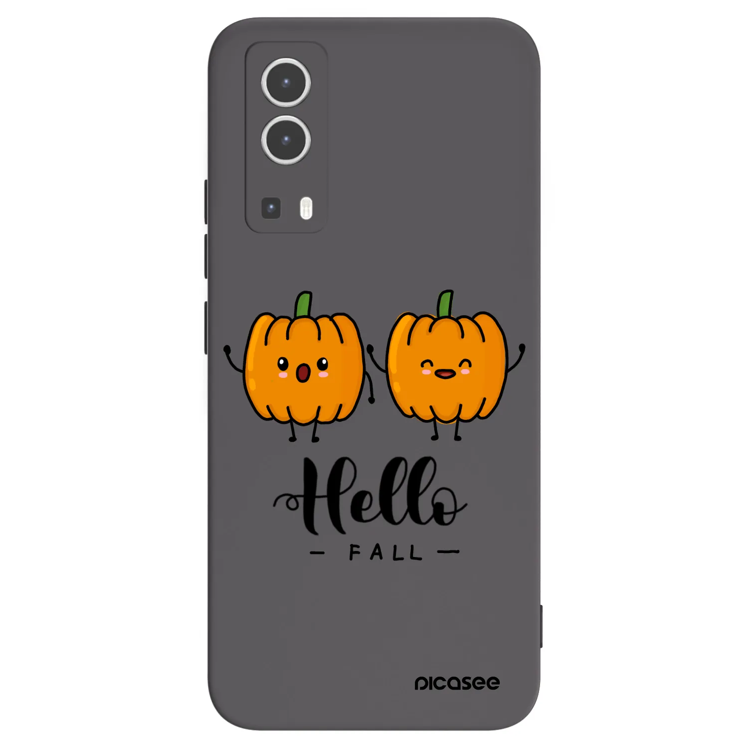 Picasee silikonski črni ovitek za Vivo Y72 5G - Hallo Fall