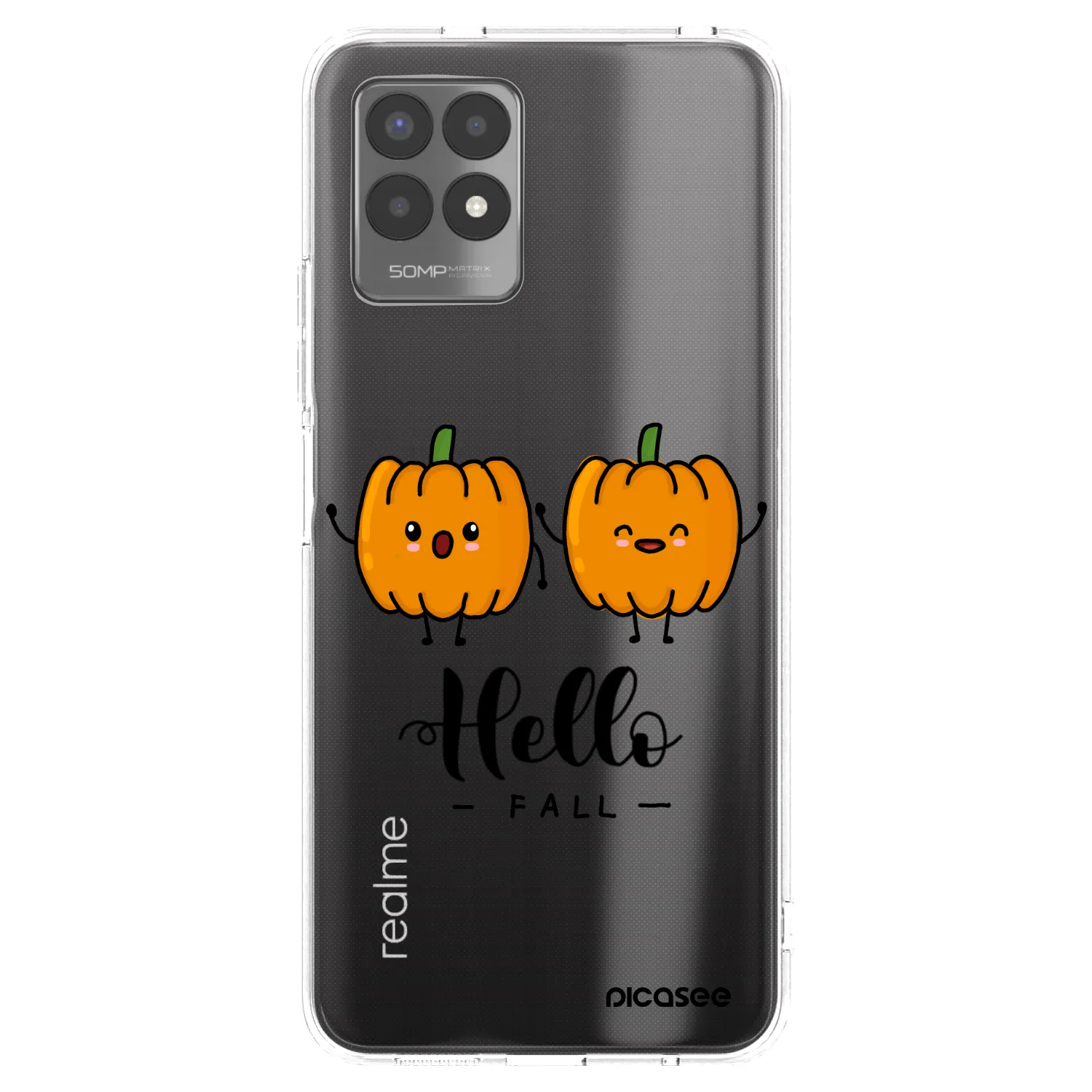 Picasee silikonski prozorni ovitek za Realme 8i - Hallo Fall
