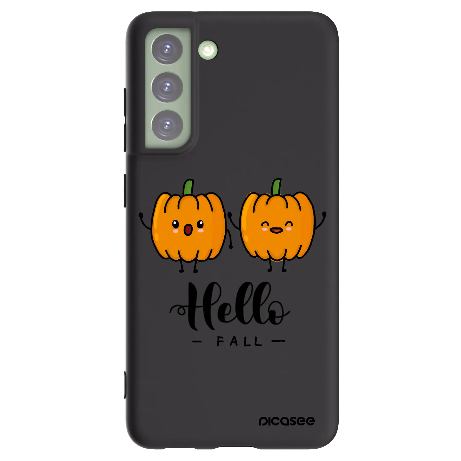 Picasee silikonski črni ovitek za Samsung Galaxy S21 FE 5G - Hallo Fall