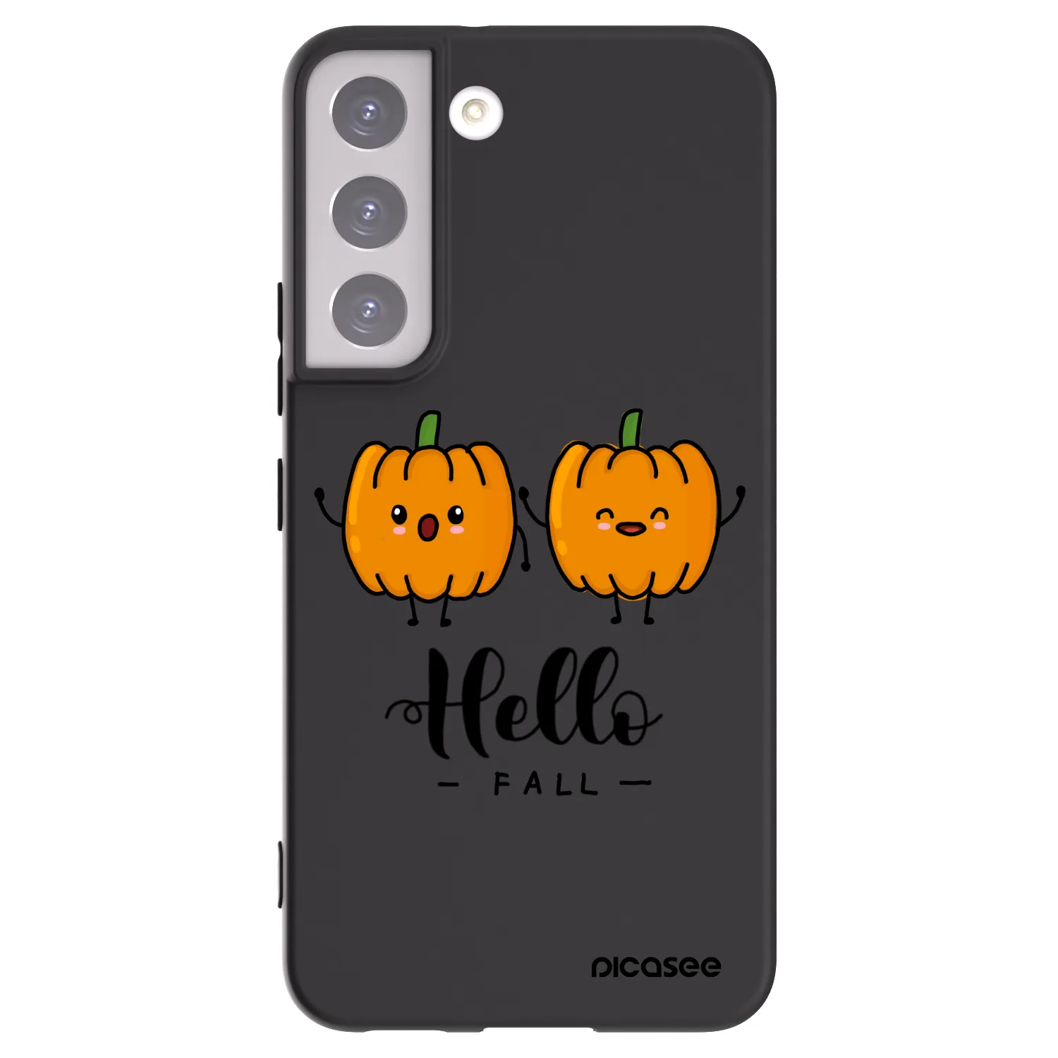Picasee silikonski črni ovitek za Samsung Galaxy S22 5G - Hallo Fall