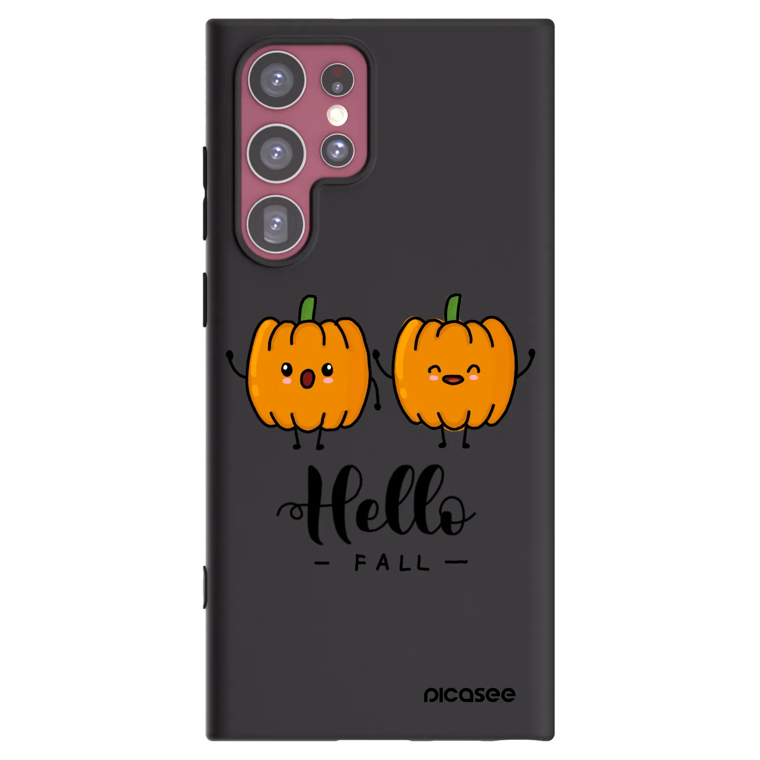 Picasee silikonski črni ovitek za Samsung Galaxy S22 Ultra 5G - Hallo Fall