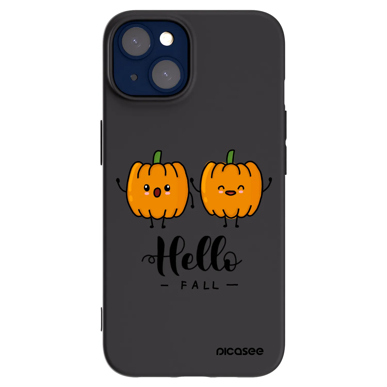 Picasee silikonski črni ovitek za Apple iPhone 14 - Hallo Fall