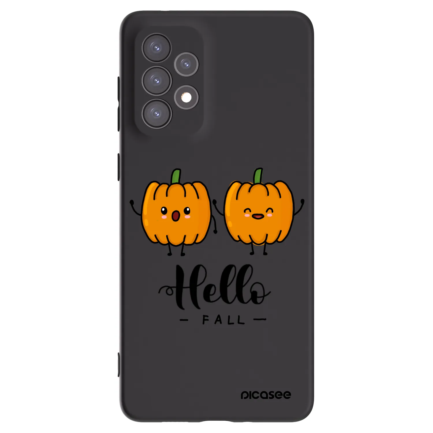 Picasee silikonski črni ovitek za Samsung Galaxy A73 5G - Hallo Fall